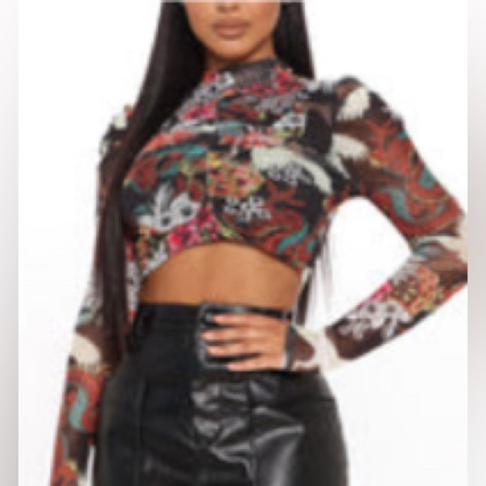 Fashion Nova Multicolor Floral Top